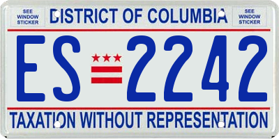 DC license plate ES2242