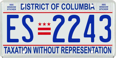 DC license plate ES2243