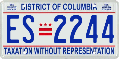 DC license plate ES2244