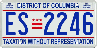 DC license plate ES2246