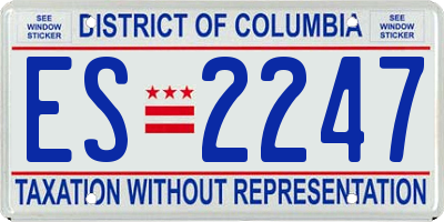 DC license plate ES2247