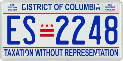 DC license plate ES2248