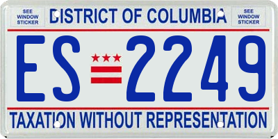 DC license plate ES2249