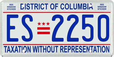 DC license plate ES2250