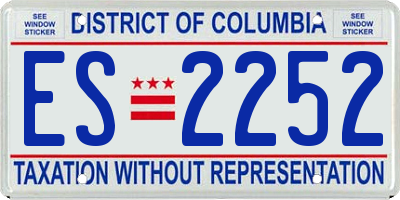 DC license plate ES2252