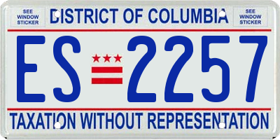 DC license plate ES2257