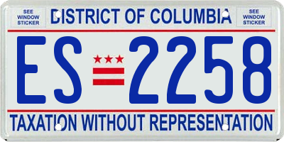 DC license plate ES2258