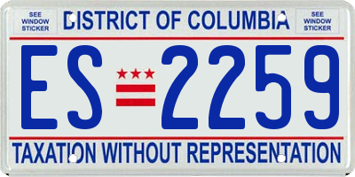 DC license plate ES2259