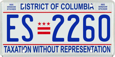 DC license plate ES2260