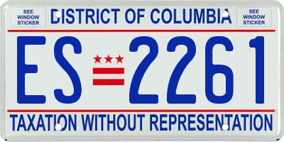 DC license plate ES2261