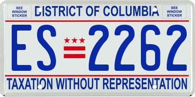 DC license plate ES2262