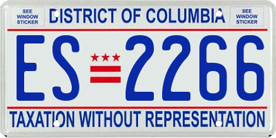 DC license plate ES2266