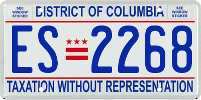 DC license plate ES2268