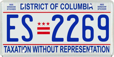 DC license plate ES2269