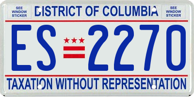 DC license plate ES2270