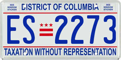 DC license plate ES2273