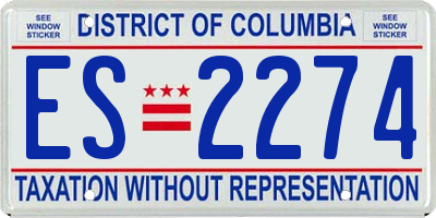 DC license plate ES2274