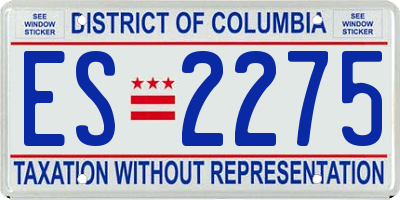 DC license plate ES2275