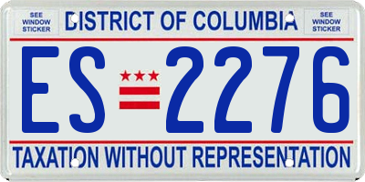 DC license plate ES2276