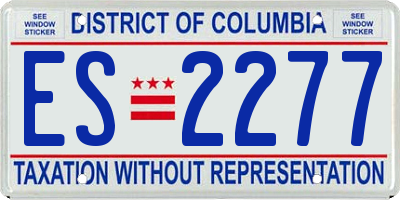 DC license plate ES2277