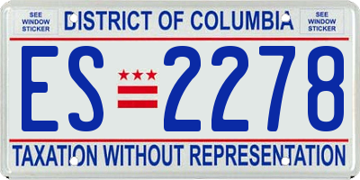 DC license plate ES2278