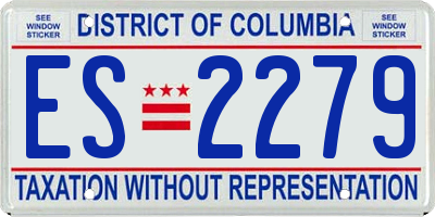 DC license plate ES2279
