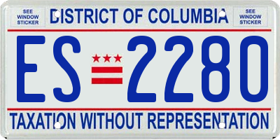 DC license plate ES2280