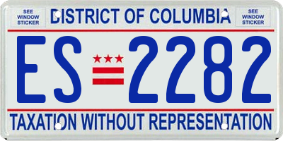 DC license plate ES2282