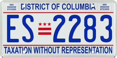 DC license plate ES2283