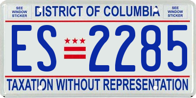 DC license plate ES2285