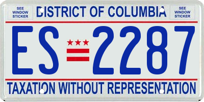 DC license plate ES2287