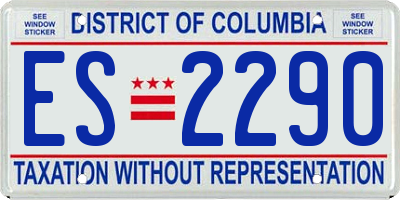 DC license plate ES2290