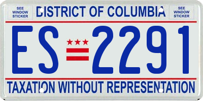 DC license plate ES2291