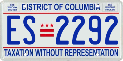 DC license plate ES2292