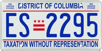 DC license plate ES2295