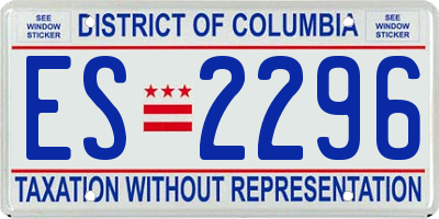 DC license plate ES2296