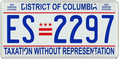 DC license plate ES2297