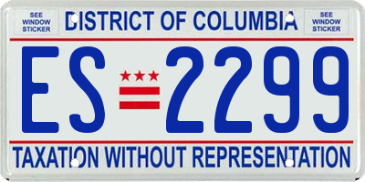 DC license plate ES2299