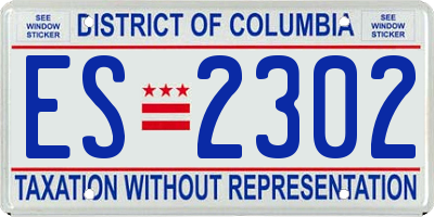 DC license plate ES2302