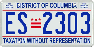 DC license plate ES2303