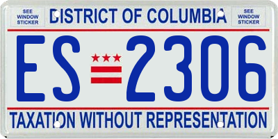 DC license plate ES2306