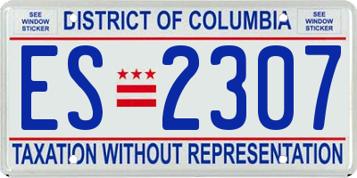 DC license plate ES2307