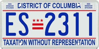 DC license plate ES2311