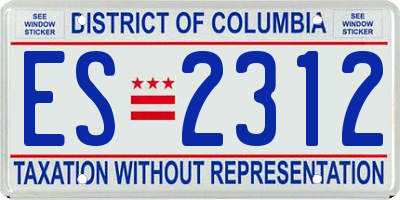 DC license plate ES2312