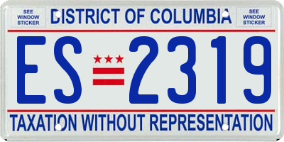 DC license plate ES2319