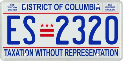 DC license plate ES2320