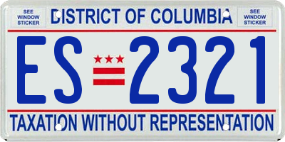 DC license plate ES2321