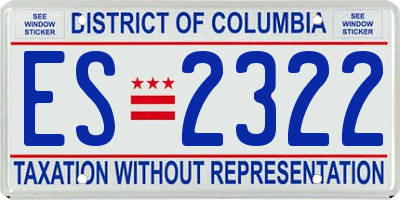 DC license plate ES2322