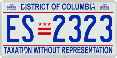 DC license plate ES2323