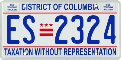 DC license plate ES2324